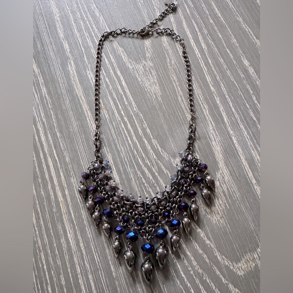 Nordstrom Gunmetal Beaded necklace. Like new.